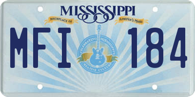 MS license plate MFI184