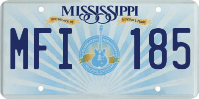 MS license plate MFI185