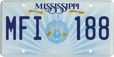 MS license plate MFI188