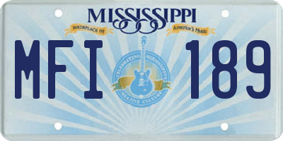 MS license plate MFI189