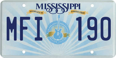 MS license plate MFI190