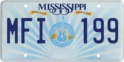 MS license plate MFI199
