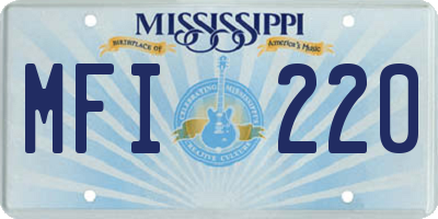 MS license plate MFI220