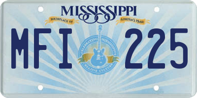 MS license plate MFI225