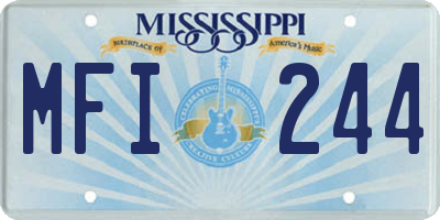 MS license plate MFI244