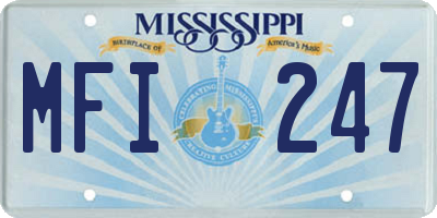 MS license plate MFI247