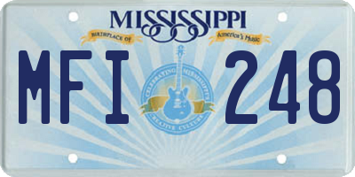 MS license plate MFI248