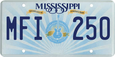 MS license plate MFI250
