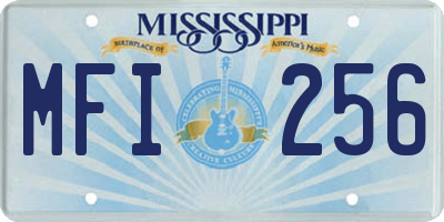 MS license plate MFI256