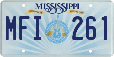 MS license plate MFI261