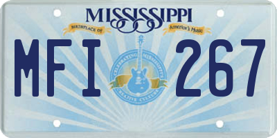 MS license plate MFI267