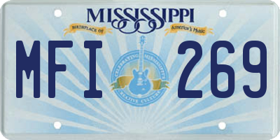 MS license plate MFI269