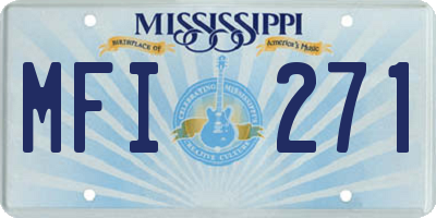 MS license plate MFI271