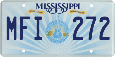 MS license plate MFI272