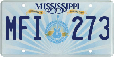 MS license plate MFI273