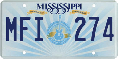 MS license plate MFI274