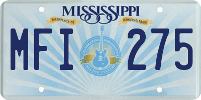 MS license plate MFI275