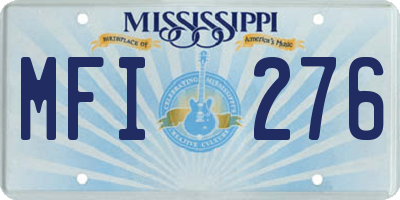 MS license plate MFI276