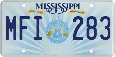 MS license plate MFI283