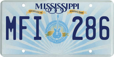 MS license plate MFI286