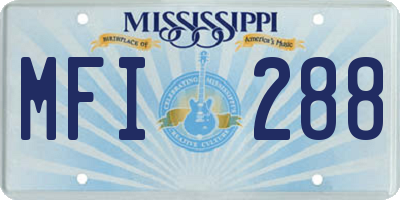 MS license plate MFI288