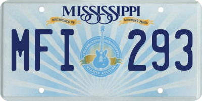 MS license plate MFI293