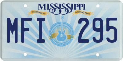 MS license plate MFI295