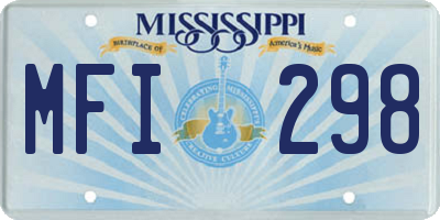 MS license plate MFI298