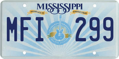 MS license plate MFI299