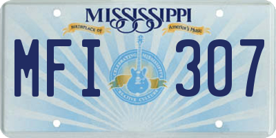 MS license plate MFI307
