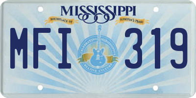 MS license plate MFI319