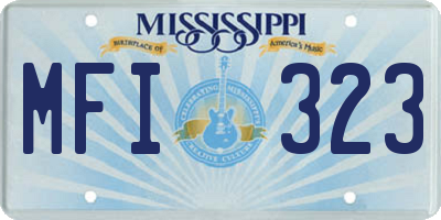 MS license plate MFI323