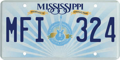 MS license plate MFI324