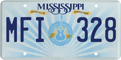 MS license plate MFI328