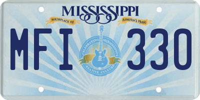 MS license plate MFI330