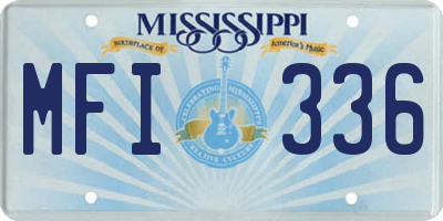 MS license plate MFI336