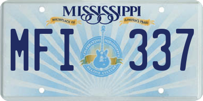 MS license plate MFI337