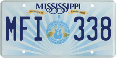 MS license plate MFI338