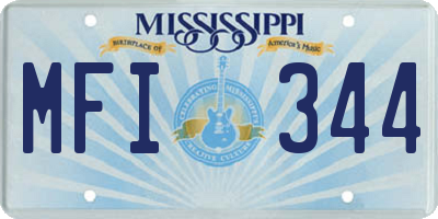 MS license plate MFI344