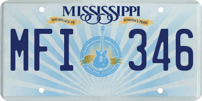 MS license plate MFI346