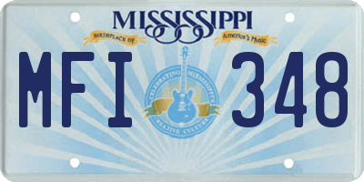 MS license plate MFI348