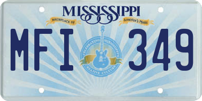 MS license plate MFI349
