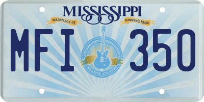 MS license plate MFI350