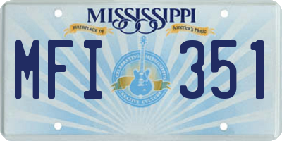 MS license plate MFI351