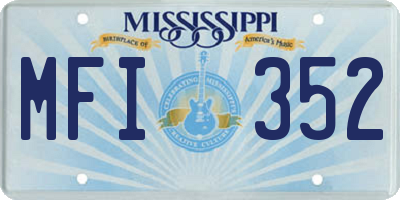 MS license plate MFI352