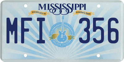 MS license plate MFI356