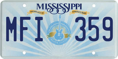 MS license plate MFI359