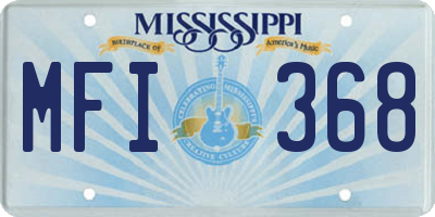 MS license plate MFI368