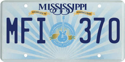 MS license plate MFI370