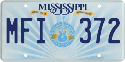 MS license plate MFI372